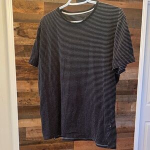 Classic Black and White Striped Men's Shirt